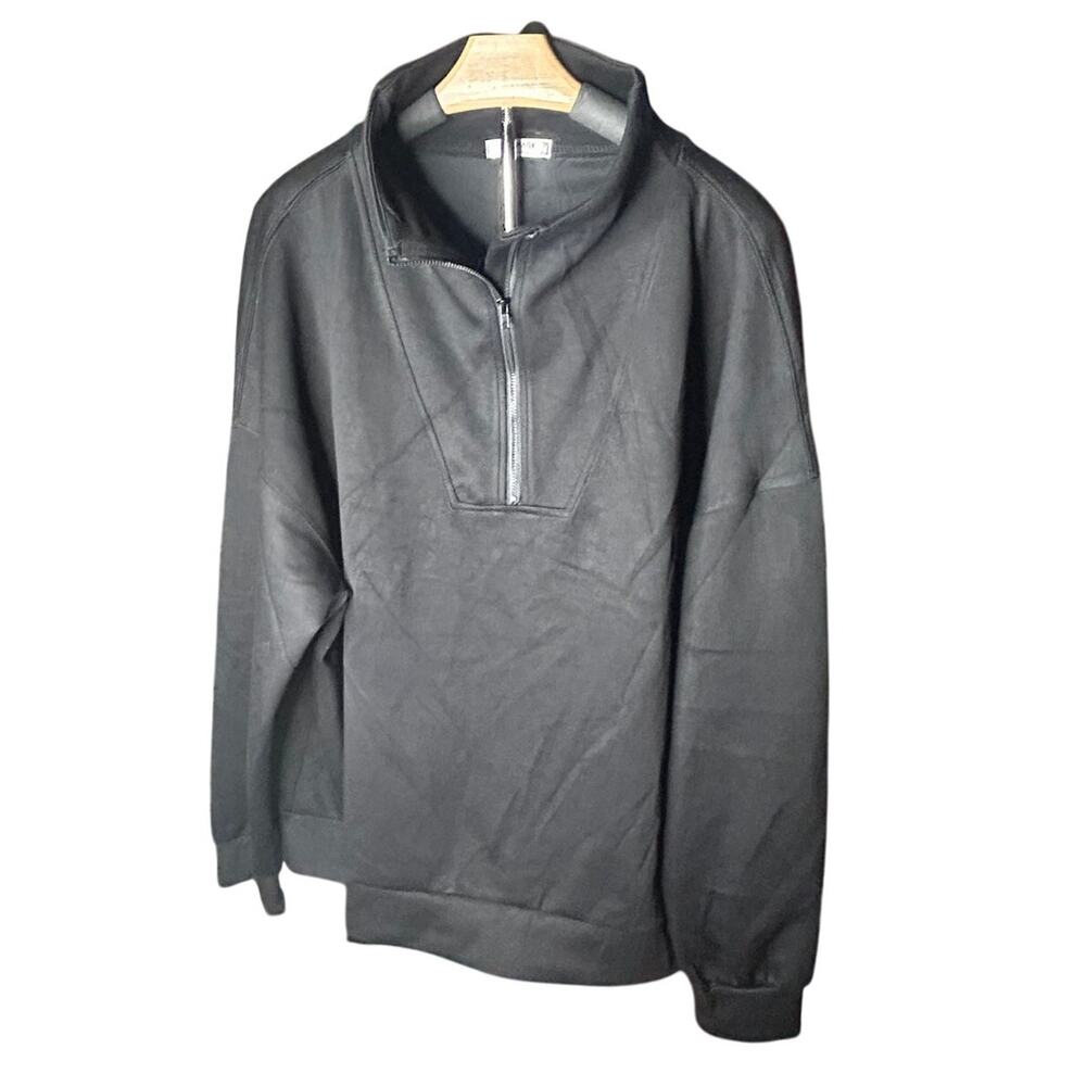 Pinspark men's black pull over quarter zip size 2xl